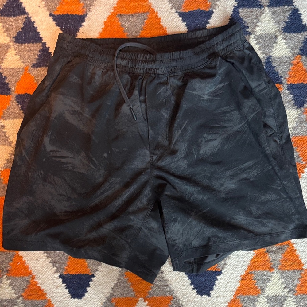 Black lululemon Athletic Shorts pace breaker